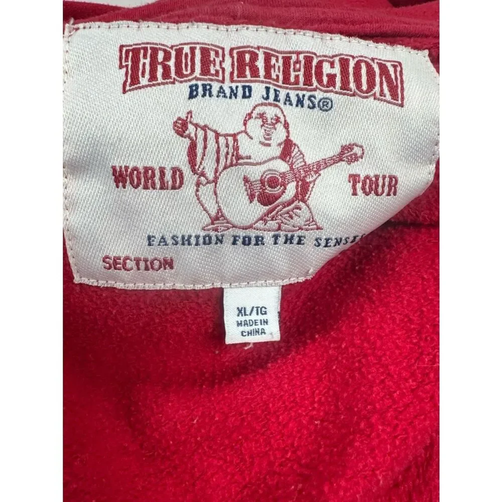 True Religion Buddha Zip Hoodie Red Men’s XL